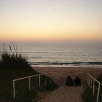 Camping-Playa Aguadulce. Rota. Cádiz. Viendo atardecer